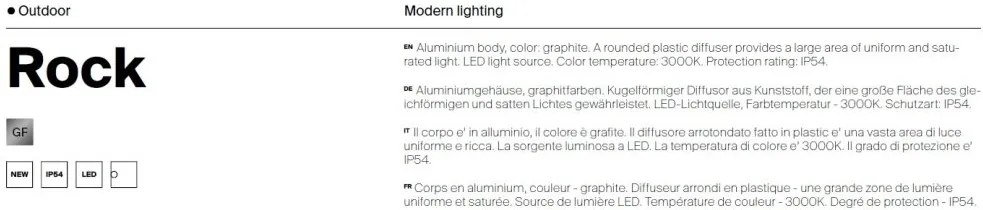 Aplica LED pentru exterior IP54 Rock