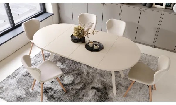 Masă de dining extensibilă ARTUR, bej