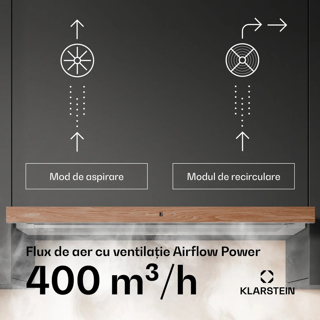 Klarstein Hota ZenFusion, debit de aer 400 m³/h, EEK A, extragere/recirculare, 3 niveluri, silențioasă