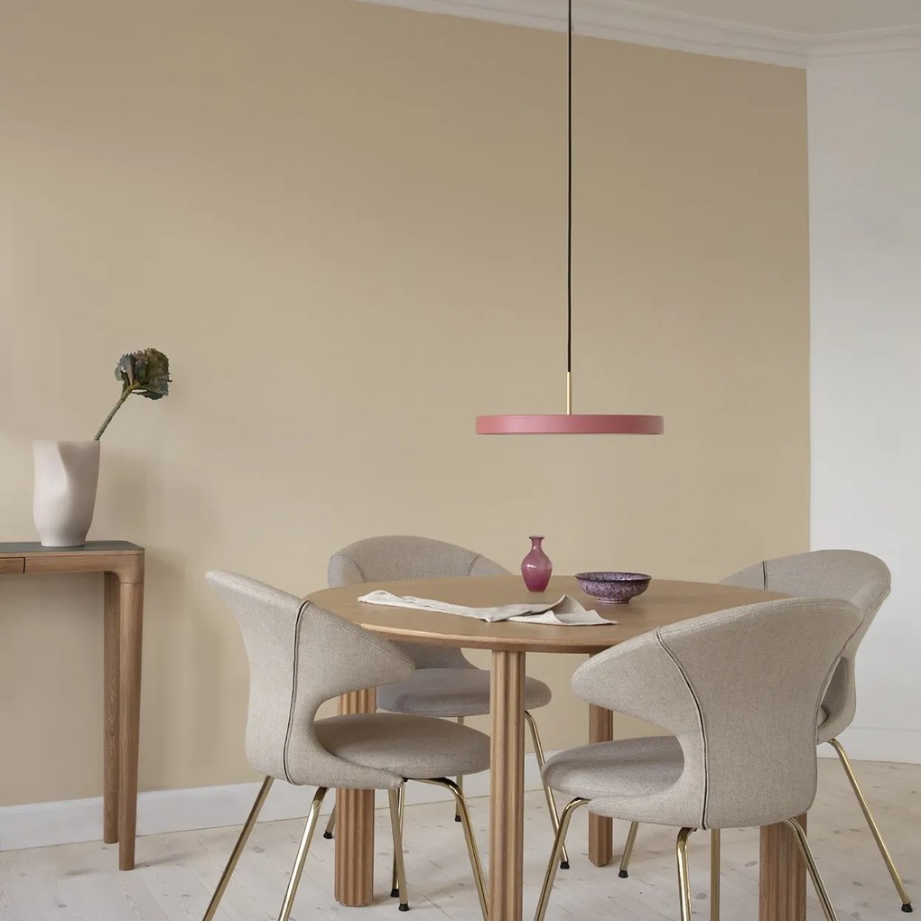 Lustra LED design scandinav Asteria medium - nuance rose/ auriu
