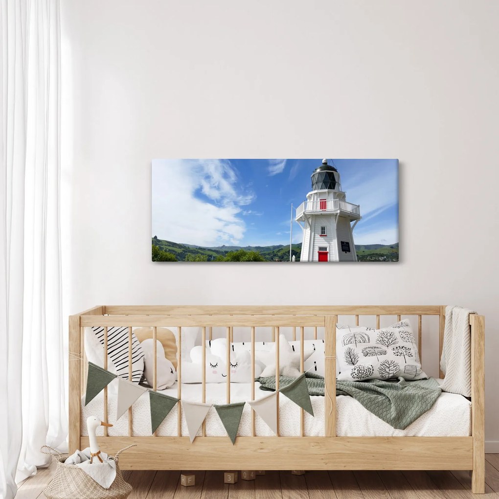 Tablou cu farurile Akaroa, Nooua Zeelanda (120x50 cm)