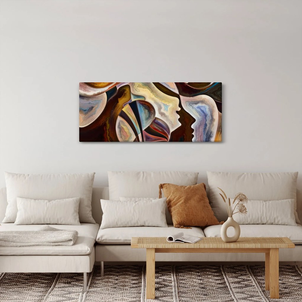 Tablou - Abstractizarea capetelor (120x50 cm)