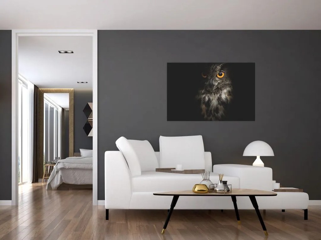 Tablou cu bufnița (90x60 cm)