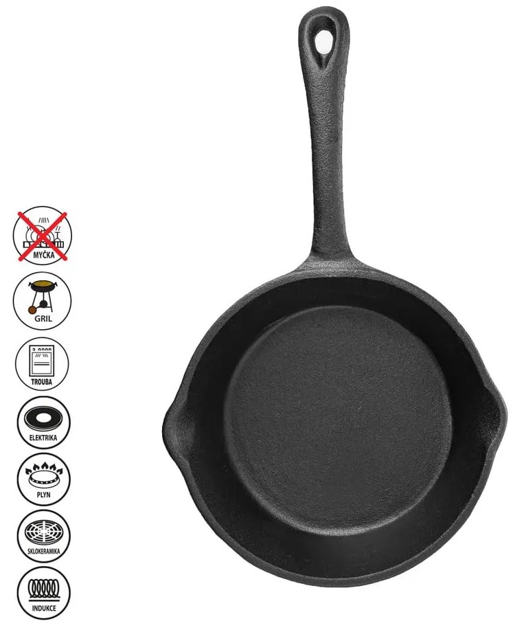 Tigaie tip grill din fontă ø 16 cm LITINA – Orion