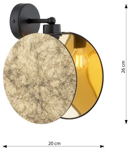 Lampă de perete MOTIF 1xE27/15W/230V auriu