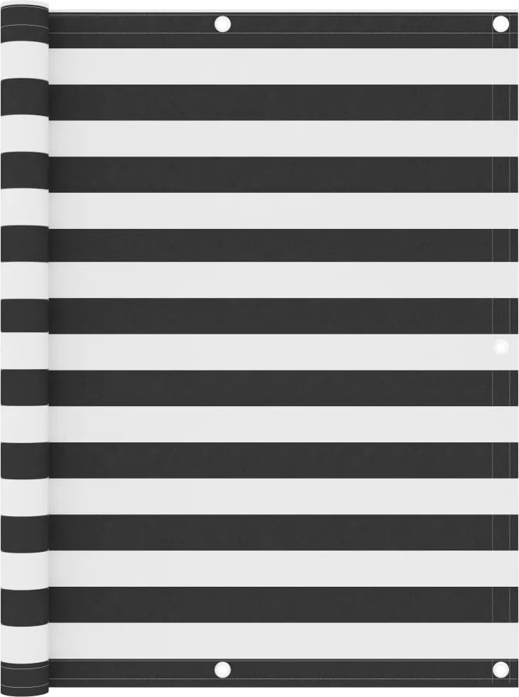 vidaXL Paravan de balcon, antracit și alb, 120x400 cm, țesătură oxford