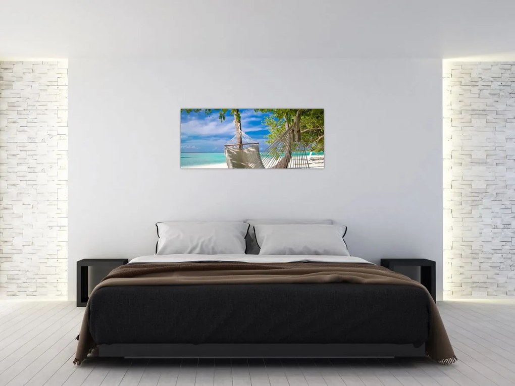 Tablou - Hamac pe plajă (120x50 cm)
