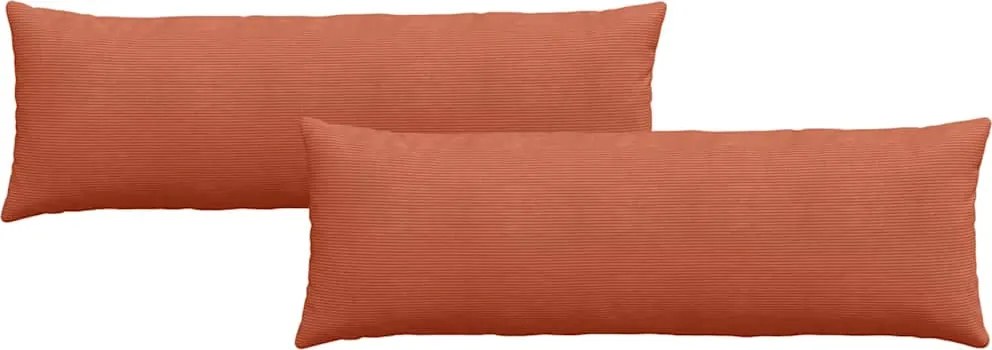 vidaXL Perne pentru canapea 2 pcs Roșu portocalie 120 x 40 cm