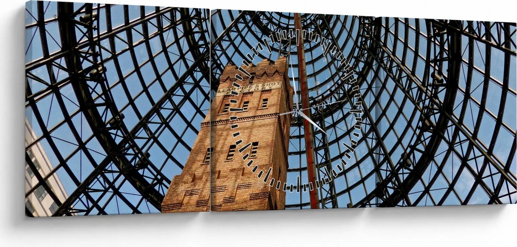 Tablou turnul din Melbourne (cu ceas) (90x30 cm)