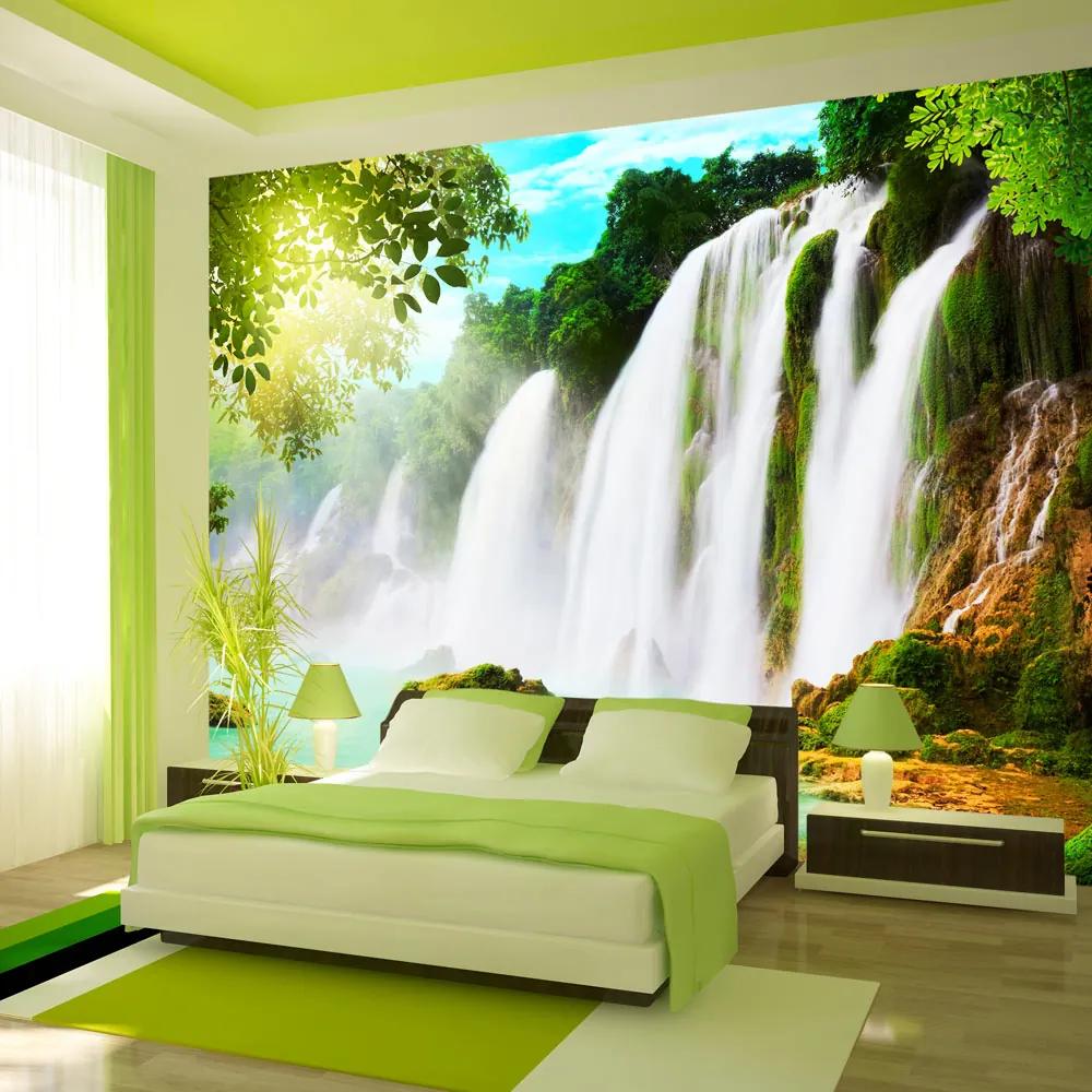 Fototapet Bimago - The beauty of nature: Waterfall + Adeziv gratuit 250x175 cm