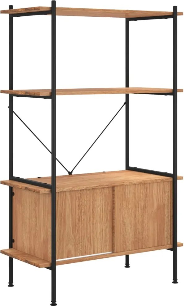 vidaXL Unitate rafturi cu 4 niveluri și dulap, 80x40x130 cm oțel&lemn
