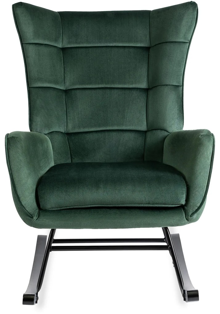 JAKS Fotoliu balansoar verde velur Jackson