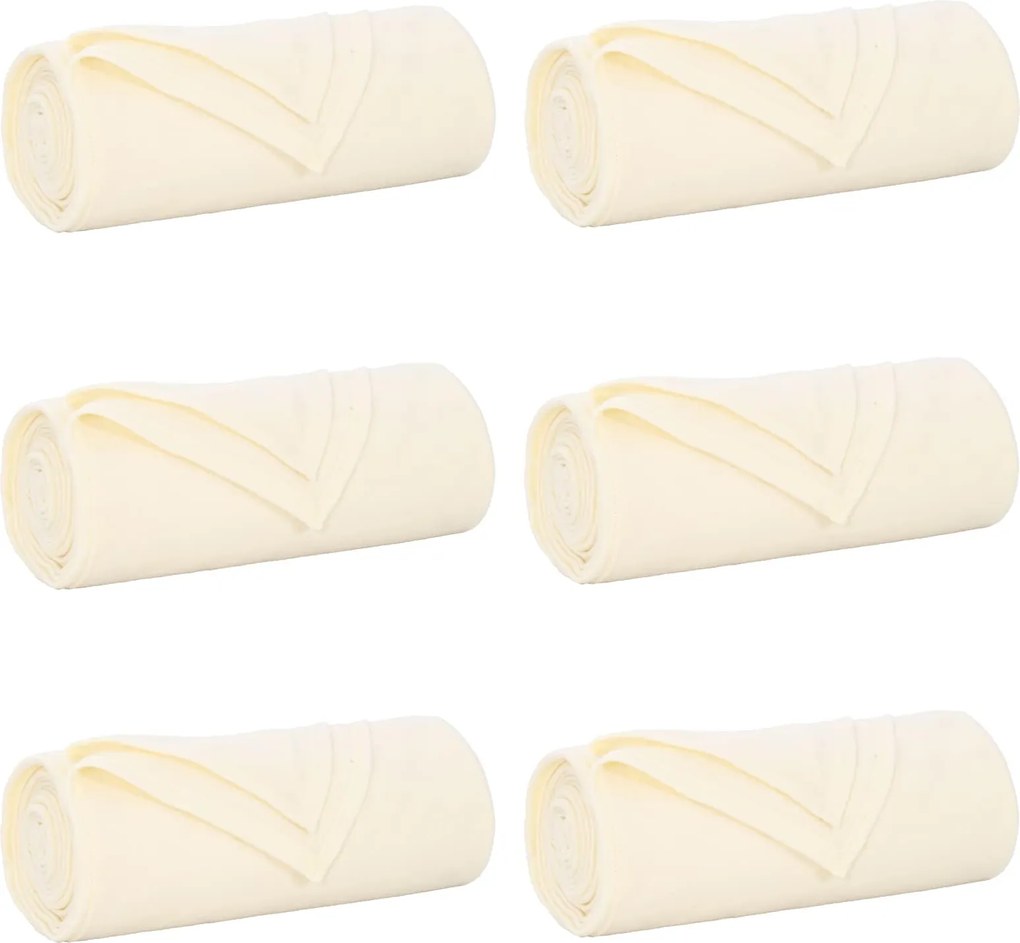 vidaXL Pături de aruncat 6 pcs Crem 240 x 220 cm Molton