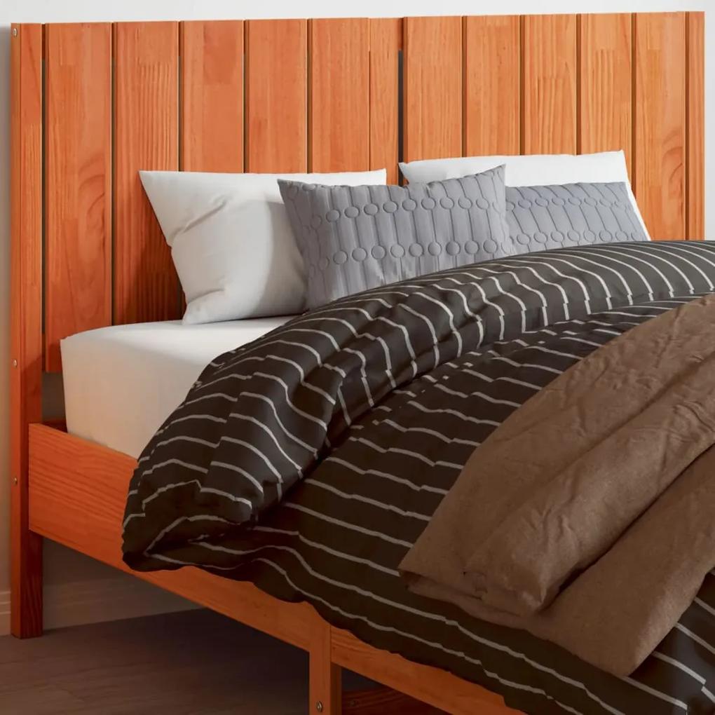 844343 vidaXL Tăblie de pat, maro ceruit, 135 cm, lemn masiv de pin