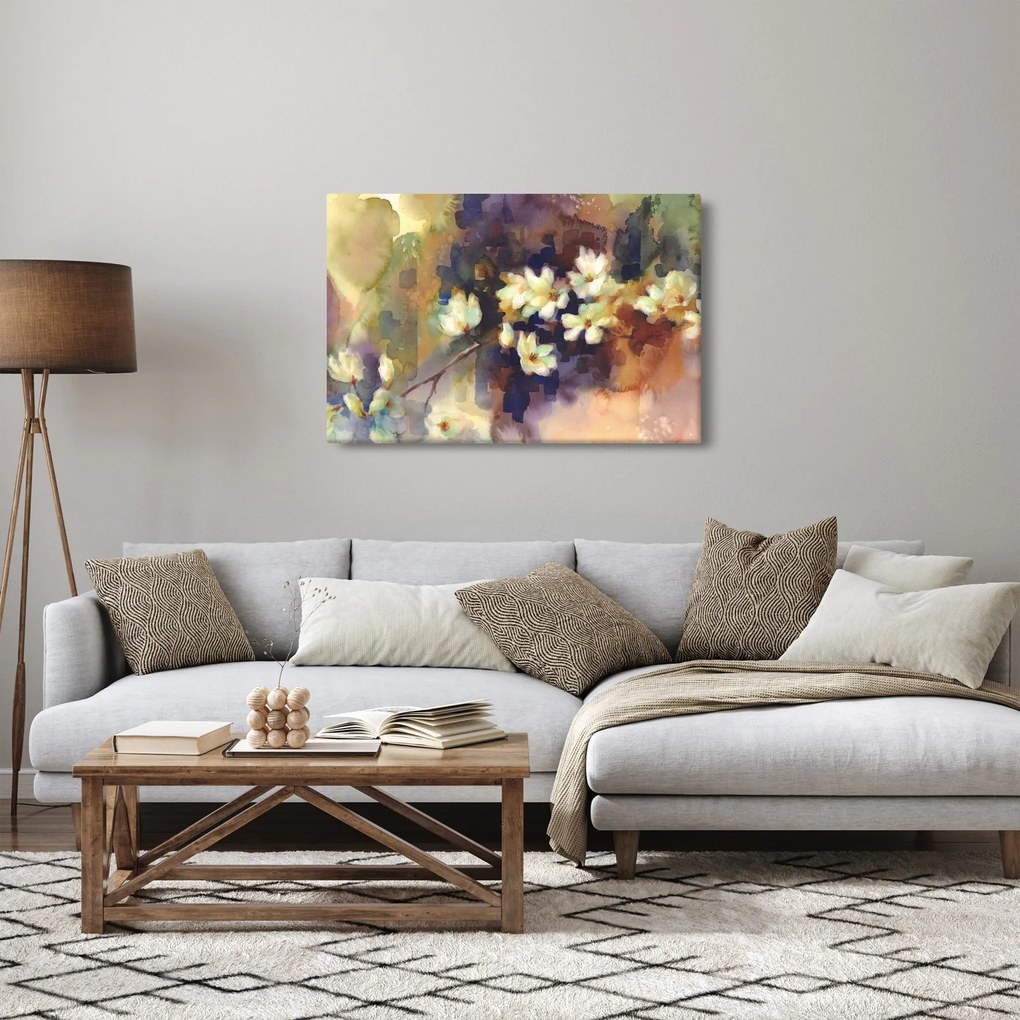 Tablou - Magnolii albe, pictură (90x60 cm)
