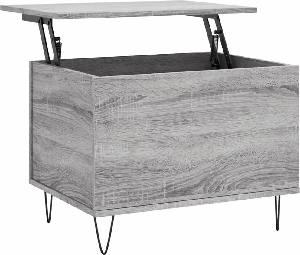 vidaXL Măsuță de cafea, gri sonoma, 60x44,5x45 cm, lemn prelucrat