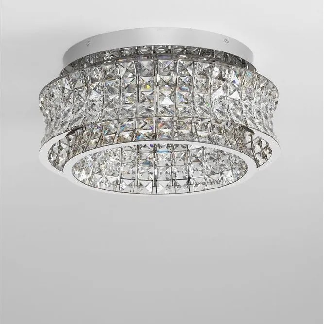 Lustra aplicata LED crom, cristale sticla CELYSIA 50cm