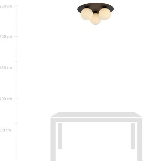 Plafonieră SOLAR 3xE14/10W/230V negru/alb