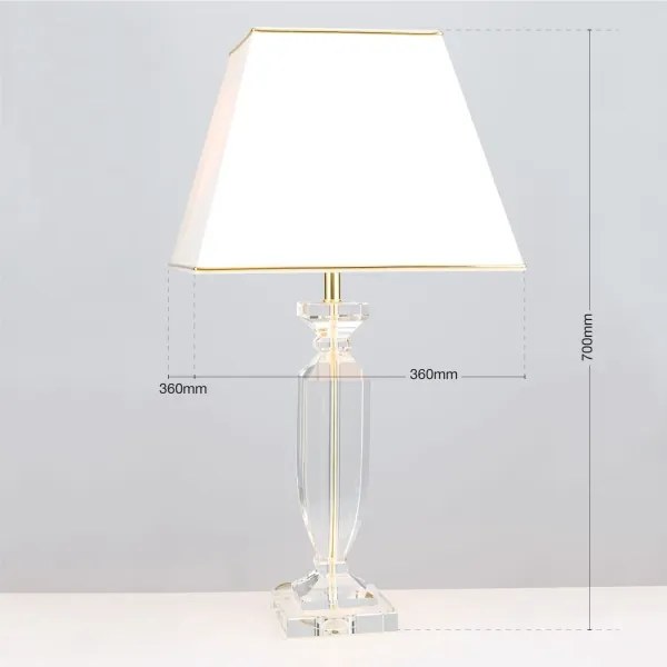 Lampă de cristal de masă Orion LA 4-1207 POKAL 1xE27/60W/230V crem/transparent