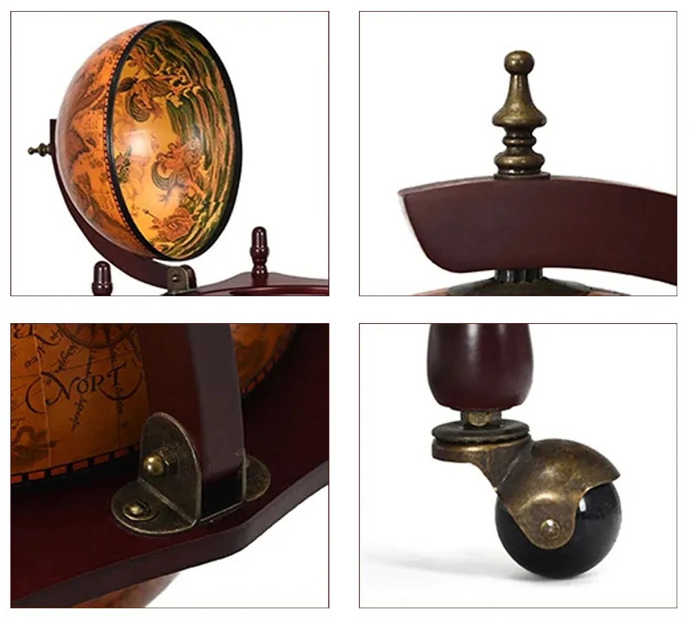 Rack de vin rotund în formă de glob