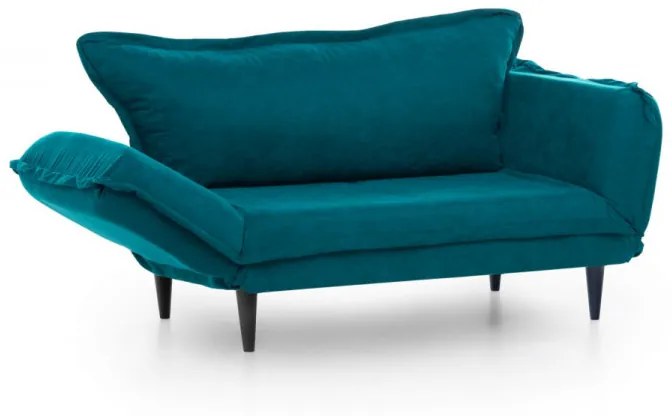 Canapea cu 2 Locuri Vino Daybed, Verde Petrol, Extensibila