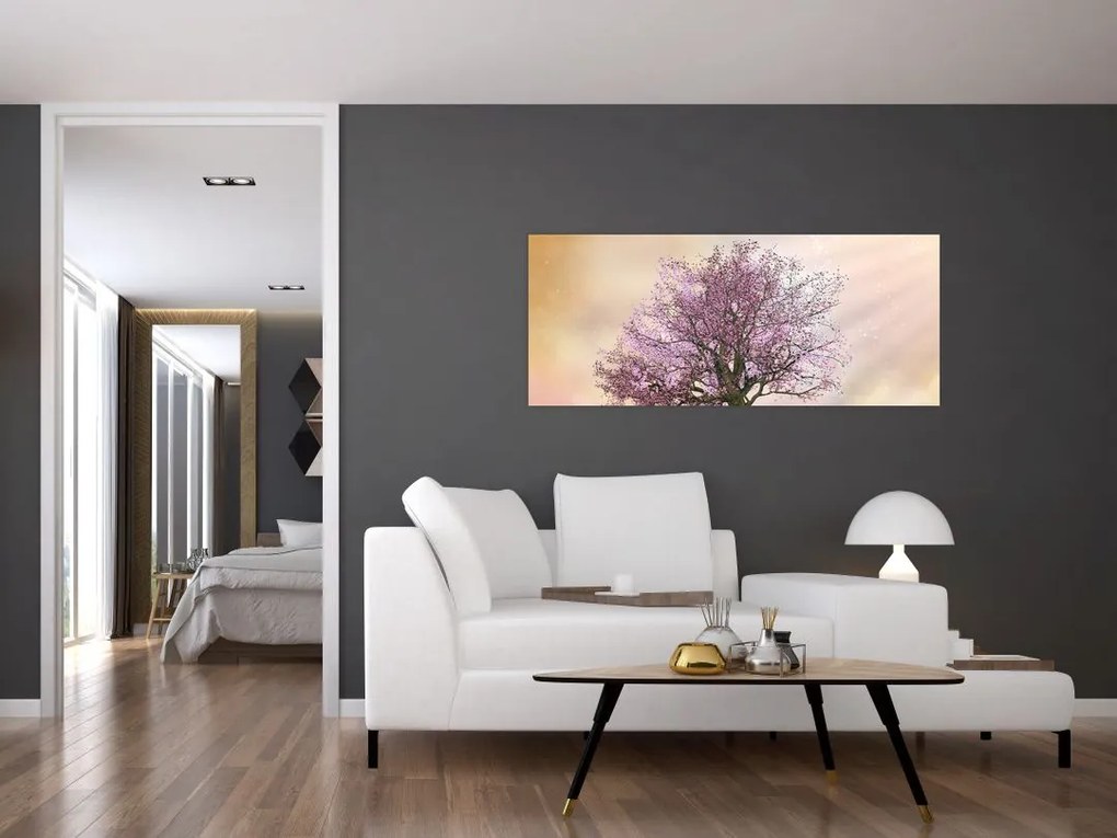 Tablou - Copacul înflorit în deal (120x50 cm)