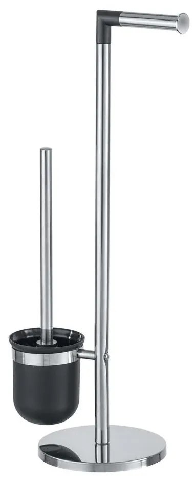 WENKO 21836800 - Perie WC PARUS 25,5 x 57 cm, inox/argintiu/negru