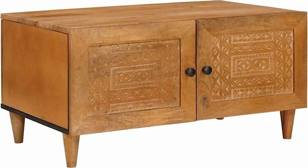 vidaXL Masă de cafea Maro deschis 80 x 50 x 40 cm Lemn masiv de acacia