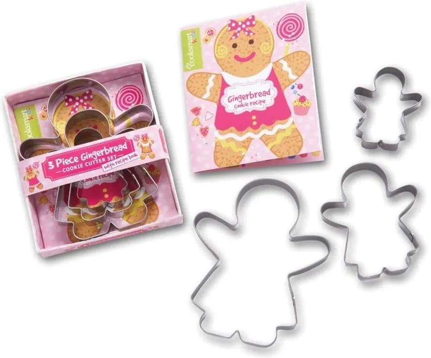 Set 3 forme pentru tăiat aluatul Cooksmart ® Gingerbread Girl