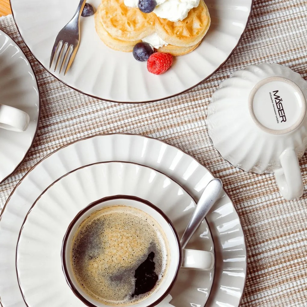 Set de 4 cești Mäser OSITA – 200 ml, crem