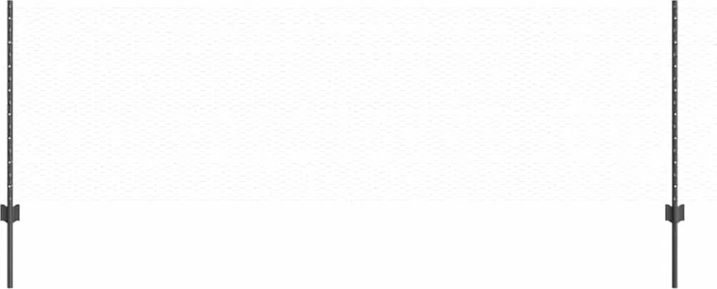 vidaXL Gard cu Stâlp Gri 0,8 x 10 m Oțel și PVC