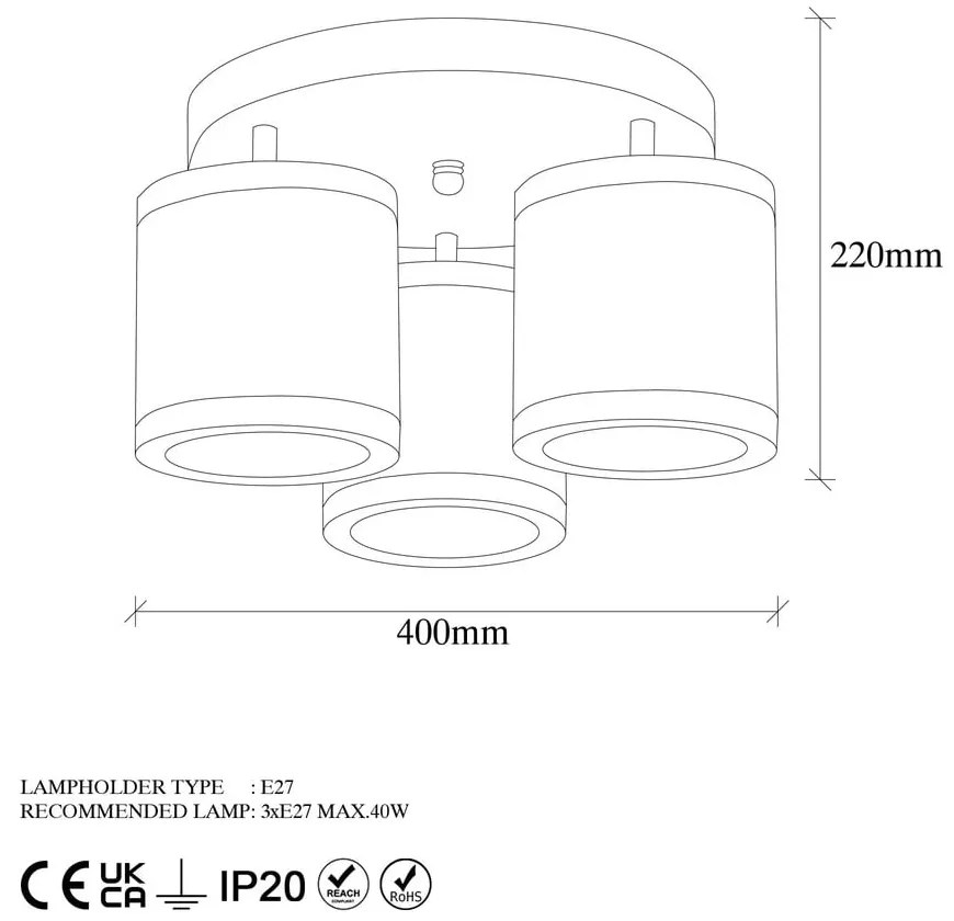 Plafonieră în culoarea bronz Way – Opviq lights