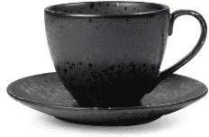 Ceasca de Cappuccino Neagra Mata din Ceramica - Ceramica Negru Diametru (10 x 6 cm)
