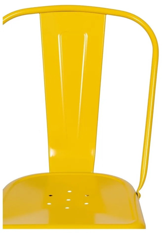 Scaune de dining galbene 2 buc. din metal – Ixia
