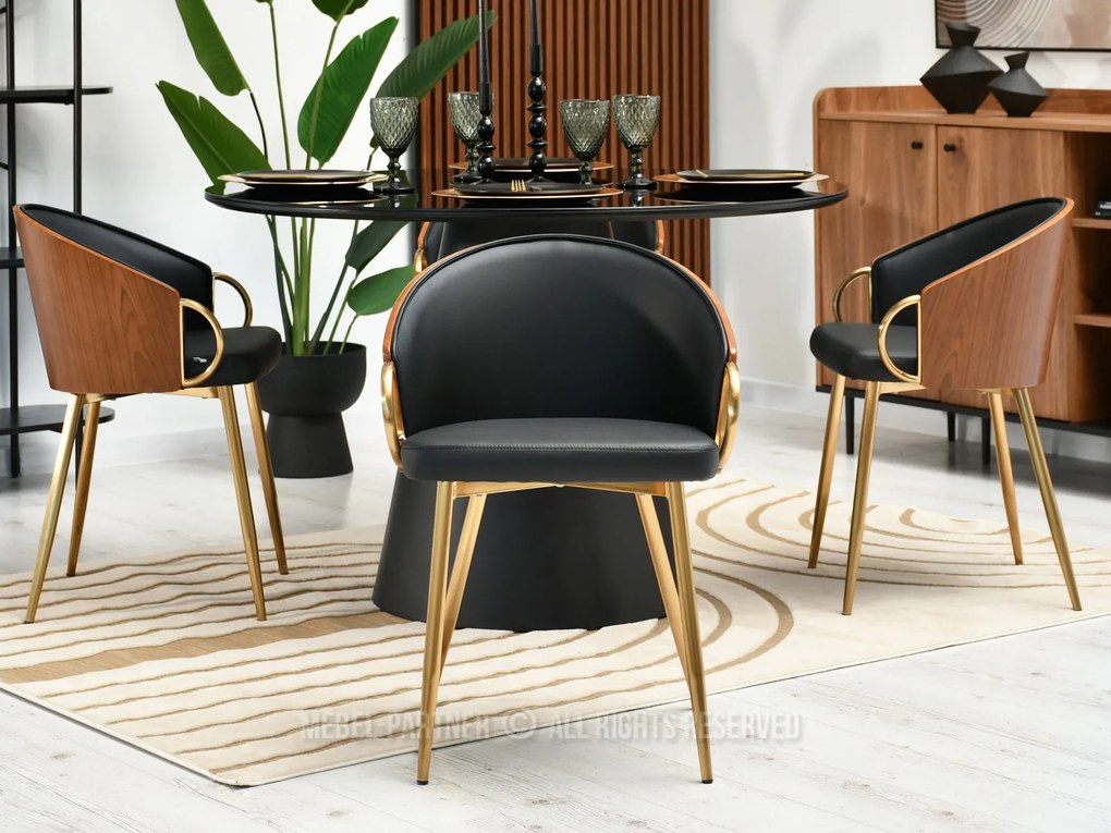 Scaun Elviria K (nuc închis + auriu). Promo -28%. 1111041