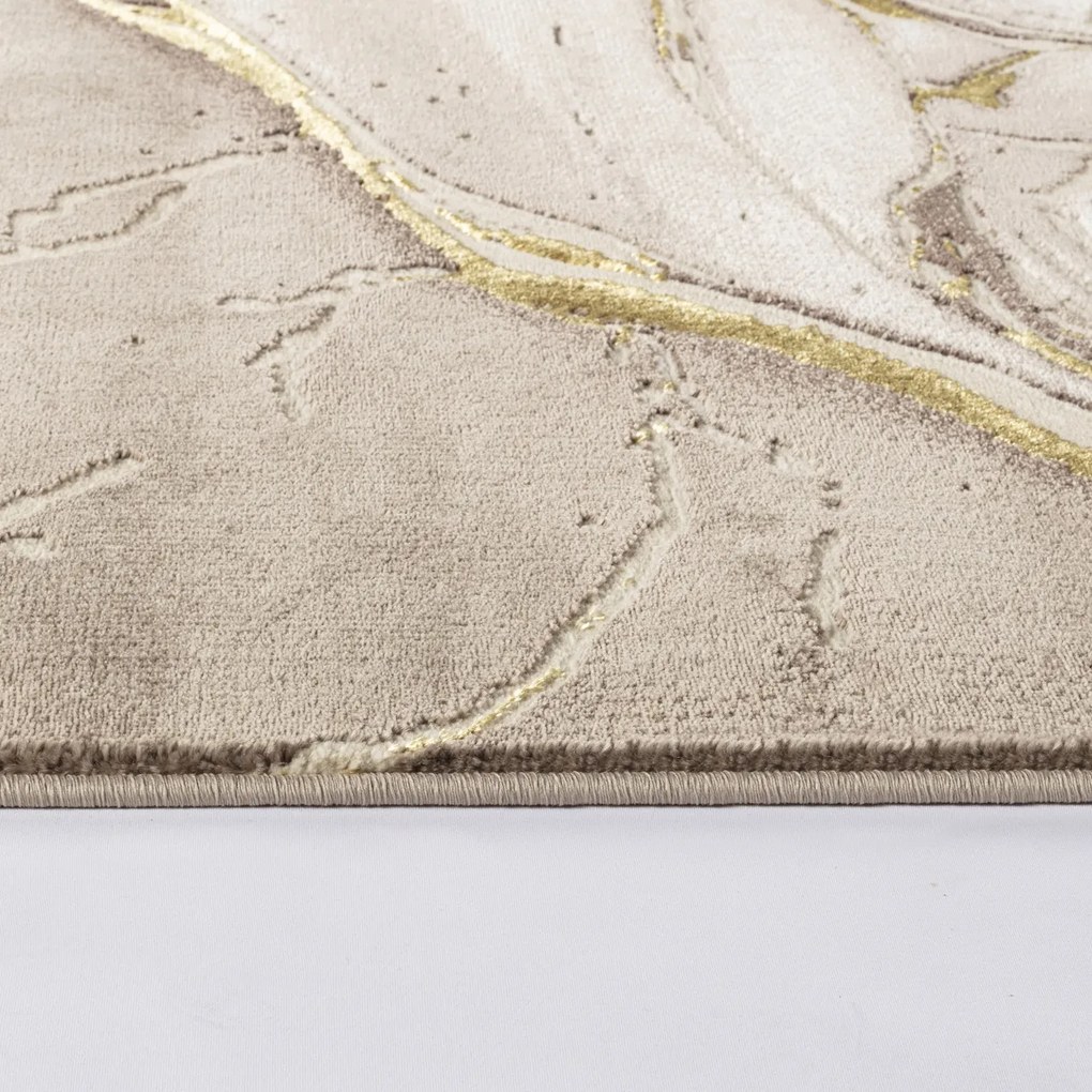 Covor Modern Living , Dormitor Dreptunghiular Marmara T156A Bej Gold (Alege dimensiunea: 100 x 200)