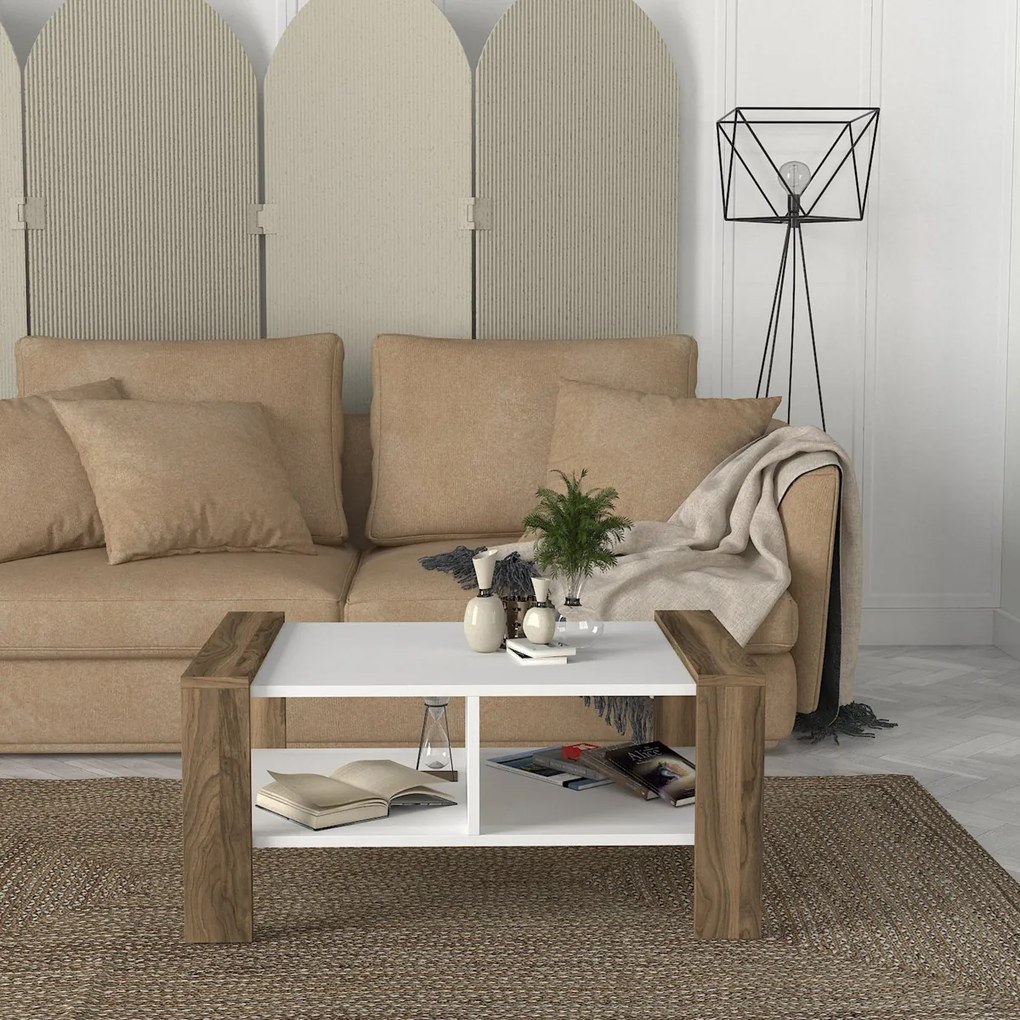 Măsuță de cafea Erica White Walnut