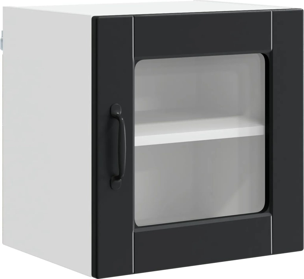 vidaXL Dulap de bucătărie cu raft Negru 40 x 31 x 40 cm Lemn compozit