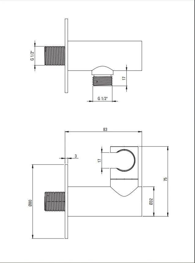 Set de dus incastrat, brat dus ploaie, para de dus si baterie, alb, Deante Silia Alb