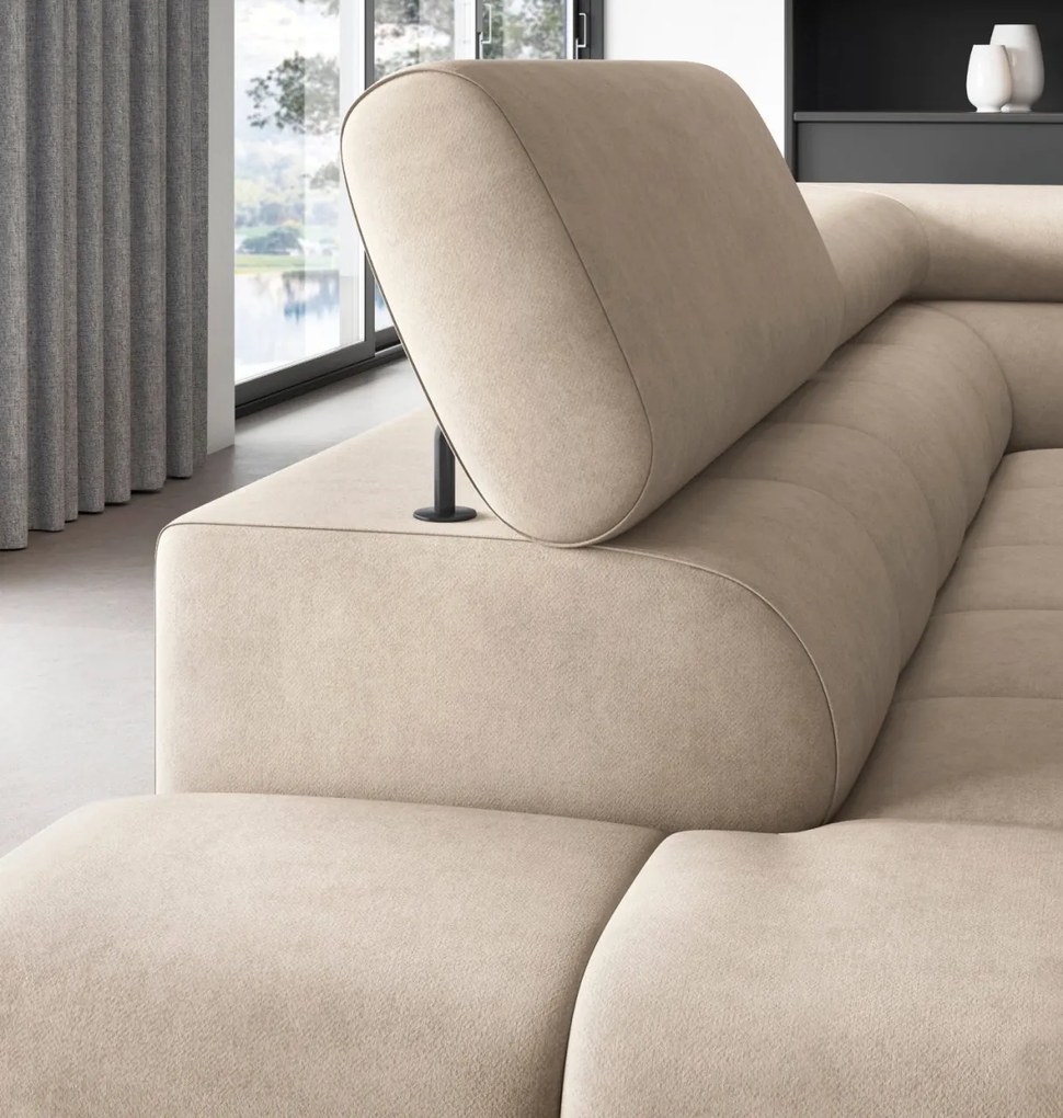 Coltar extensibil Ferruce cu tetiere reglabile L276 cm