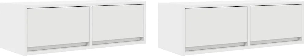 vidaXL Dulapuri TV 2 buc Alb 80x31x25,5 cm Lemn prelucrat