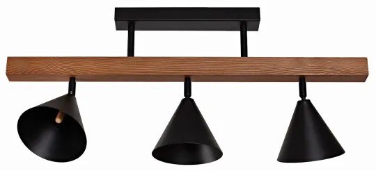 Duolla - Lustră aplicată IRONLINE 3xG9/3W/230V pin/stejar/negru