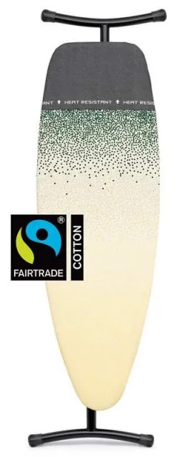 Masa de calcat Brabantia D 1008898, 135x45 cm, 7 pozitii de reglare, Zona de calcat rezistenta la caldura, Galben/Verde