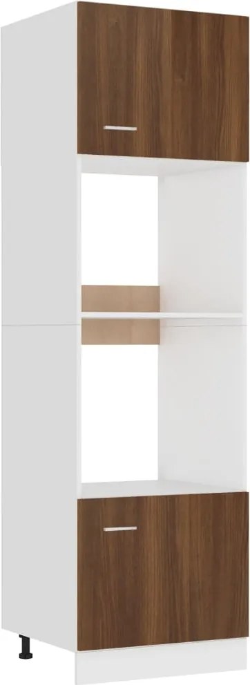 vidaXL Dulap cuptor microunde “Lyon” stejar maro 60x57x207 cm