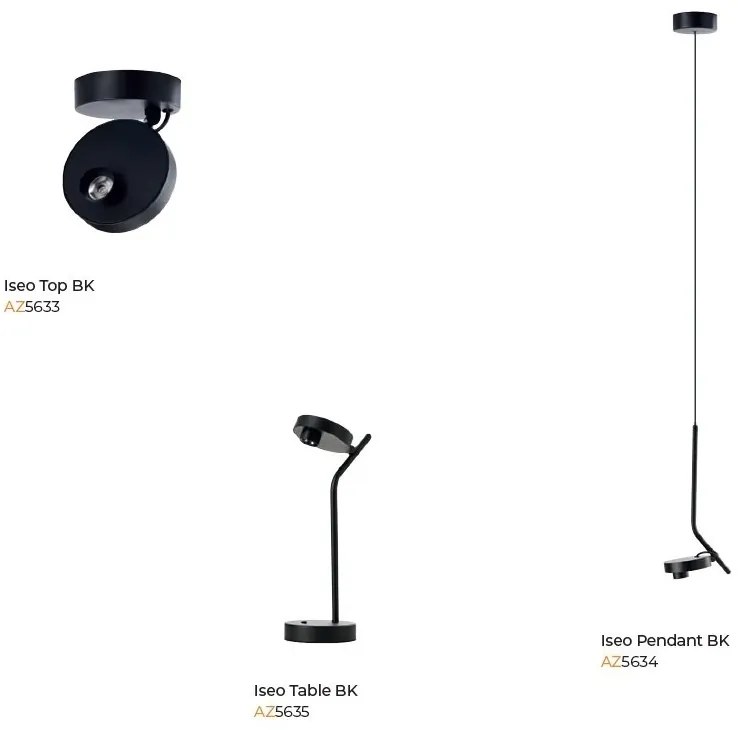 Pendul LED cu spot stil minimalist ISEO negru