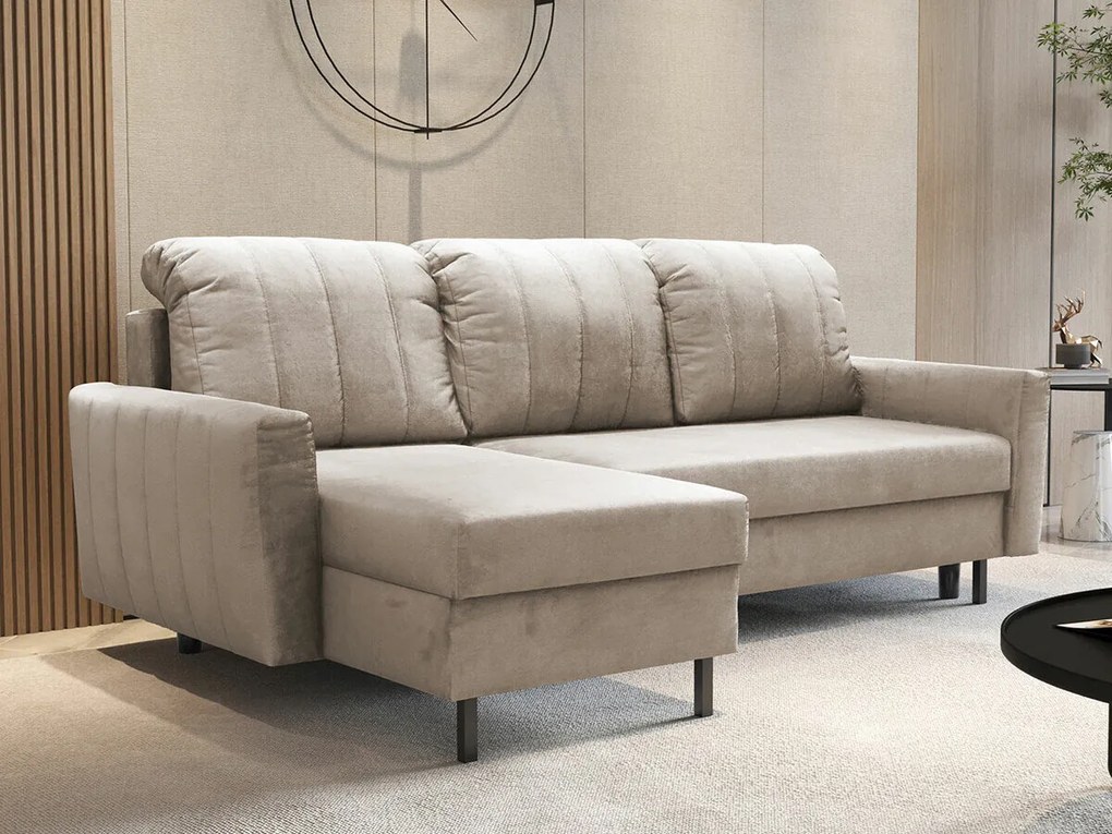 Colțar Honolulu 145 Cutie de pat, 230x140x94cm, 118 kg, Picioare: Plastic, Metalic