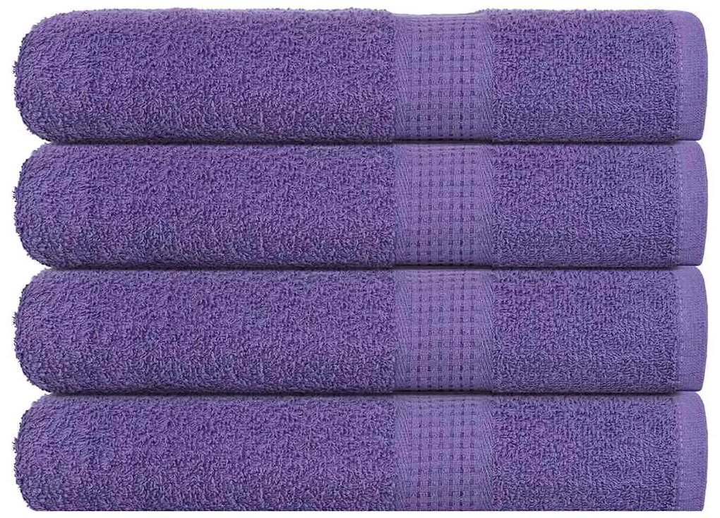 vidaXL Prosoape pentru saună 4 buc Violet 360 g/m² 100% bumbac