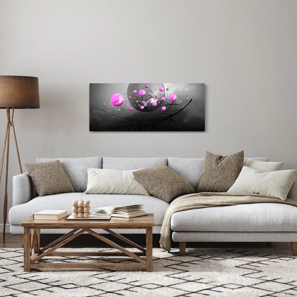 Tabloul cu bile roz (120x50 cm)