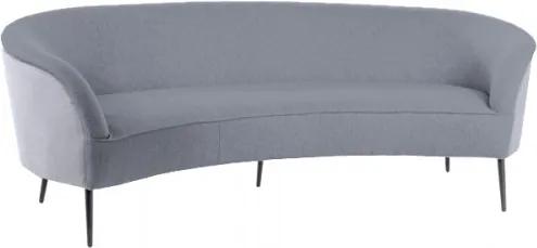 Canapea fixa tapitata cu stofa, 3 locuri Elvis Gri, l1220xA104xH77 cm