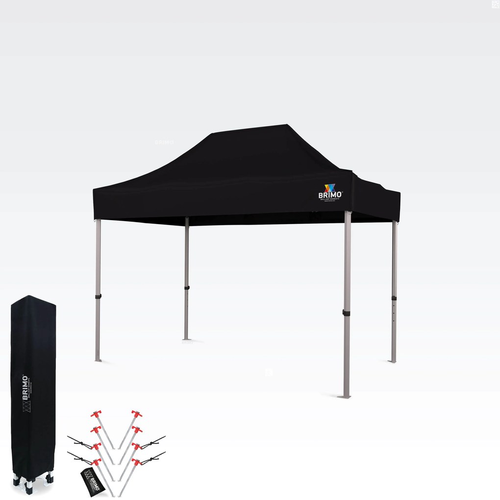 Cort pavilion pliabil 2x3m - fara 3 pereti - Negru